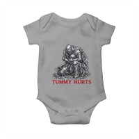 Funny Tummy Hurts Medieval Knight Baby Onesie Dark Fantasy Warrior Meme Graphic