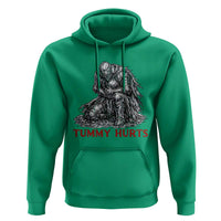 Funny Tummy Hurts Medieval Knight Hoodie Dark Fantasy Warrior Meme Graphic