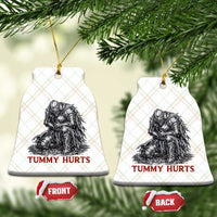 Funny Tummy Hurts Medieval Knight Ceramic Ornament Dark Fantasy Warrior Meme Graphic