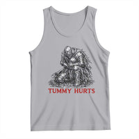 Funny Tummy Hurts Medieval Knight Tank Top Dark Fantasy Warrior Meme Graphic