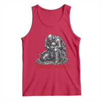Funny Tummy Hurts Medieval Knight Tank Top Dark Fantasy Warrior Meme Graphic