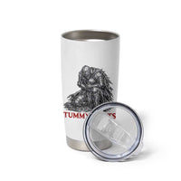 Funny Tummy Hurts Medieval Knight Tumbler Cup Dark Fantasy Warrior Meme Graphic