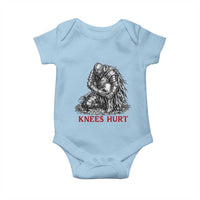 Funny Knees Hurt Medieval Knight Baby Onesie Dark Fantasy Sword Warrior Humor
