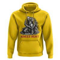 Funny Knees Hurt Medieval Knight Hoodie Dark Fantasy Sword Warrior Humor