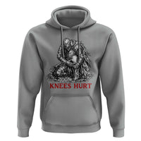 Funny Knees Hurt Medieval Knight Hoodie Dark Fantasy Sword Warrior Humor