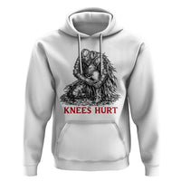 Funny Knees Hurt Medieval Knight Hoodie Dark Fantasy Sword Warrior Humor