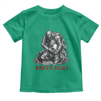 Funny Knees Hurt Medieval Knight Toddler T Shirt Dark Fantasy Sword Warrior Humor