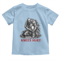Funny Knees Hurt Medieval Knight Toddler T Shirt Dark Fantasy Sword Warrior Humor