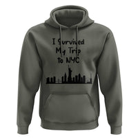 New York City Skyline Travel Tourist Hoodie I Survived My Trip To NYC