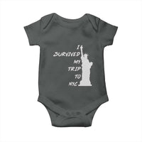 Funny New York City Travel Graphic Baby Onesie I Survived My Trip To NYC