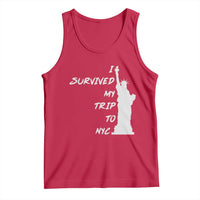Funny New York City Travel Graphic Tank Top I Survived My Trip To NYC