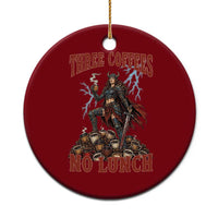 Funny Medieval Knight Worker Meme Ceramic Ornament Three Coffees No Lunch Valkyrie Coffee Lover