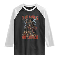 Funny Medieval Knight Worker Meme Raglan Shirt Three Coffees No Lunch Valkyrie Coffee Lover