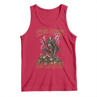 Funny Medieval Knight Worker Meme Tank Top Three Coffees No Lunch Valkyrie Coffee Lover