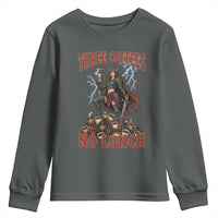 Funny Medieval Knight Worker Meme Youth Sweatshirt Three Coffees No Lunch Valkyrie Coffee Lover