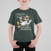 Whatever Life Throws At You Duck T Shirt For Kid Funny Sarcastic Quote - Wonder Print Shop