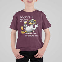 Whatever Life Throws At You Duck T Shirt For Kid Funny Sarcastic Quote - Wonder Print Shop