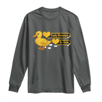 Funny Duck Lover Gift Long Sleeve Shirt Easily Distracted By Ducks - Wonder Print Shop