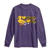 Funny Duck Lover Gift Long Sleeve Shirt Easily Distracted By Ducks - Wonder Print Shop
