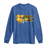 Funny Duck Lover Gift Long Sleeve Shirt Easily Distracted By Ducks - Wonder Print Shop