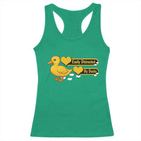 Funny Duck Lover Gift Racerback Tank Top Easily Distracted By Ducks - Wonder Print Shop