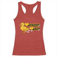 Funny Duck Lover Gift Racerback Tank Top Easily Distracted By Ducks - Wonder Print Shop