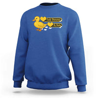 Funny Duck Lover Gift Sweatshirt Easily Distracted By Ducks - Wonder Print Shop