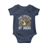 Duck Hunting Gift Baby Onesie Easily Distracted By Ducks - Wonder Print Shop