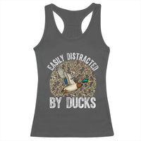 Duck Hunting Gift Racerback Tank Top Easily Distracted By Ducks - Wonder Print Shop