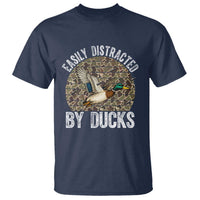 Duck Hunting Gift T Shirt Easily Distracted By Ducks - Wonder Print Shop