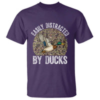 Duck Hunting Gift T Shirt Easily Distracted By Ducks - Wonder Print Shop