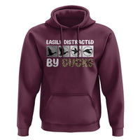 Funny Hunting Gift Hoodie Easily Distracted By Ducks Outdoor Lover - Wonder Print Shop