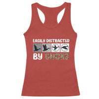 Funny Hunting Gift Racerback Tank Top Easily Distracted By Ducks Outdoor Lover - Wonder Print Shop