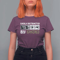 Funny Hunting Gift T Shirt For Women Easily Distracted By Ducks Outdoor Lover - Wonder Print Shop