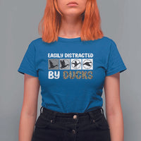 Funny Hunting Gift T Shirt For Women Easily Distracted By Ducks Outdoor Lover - Wonder Print Shop
