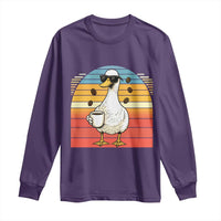 Funny Duck Drinking Long Sleeve Shirt Coffee Lover Gift - Wonder Print Shop