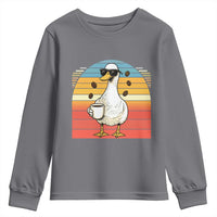 Funny Duck Drinking Youth Sweatshirt Coffee Lover Gift - Wonder Print Shop