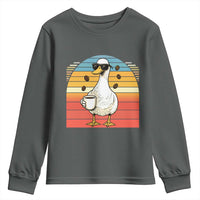 Funny Duck Drinking Youth Sweatshirt Coffee Lover Gift - Wonder Print Shop