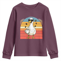 Funny Duck Drinking Youth Sweatshirt Coffee Lover Gift - Wonder Print Shop