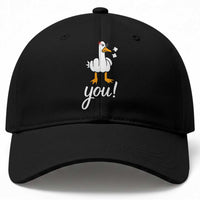 Funny Sarcastic Duck You Baseball Cap Farm Animal Gift