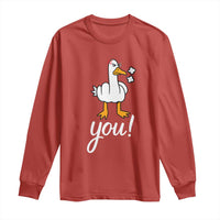 Funny Sarcastic Duck You Long Sleeve Shirt Farm Animal Gift - Wonder Print Shop