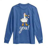 Funny Sarcastic Duck You Long Sleeve Shirt Farm Animal Gift - Wonder Print Shop