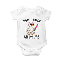 Do Not Duck With Me Baby Onesie Funny Duck Gift - Wonder Print Shop