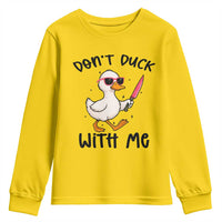 Do Not Duck With Me Youth Sweatshirt Funny Duck Gift - Wonder Print Shop