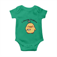 I Choose Violence Baby Onesie Funny Duck With Knife Gift - Wonder Print Shop