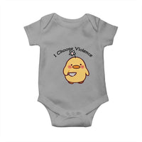 I Choose Violence Baby Onesie Funny Duck With Knife Gift - Wonder Print Shop