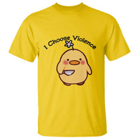 I Choose Violence T Shirt Funny Duck With Knife Gift - Wonder Print Shop