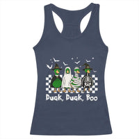 Halloween Duck Duck Boo Racerback Tank Top Funny Spooky Gift - Wonder Print Shop