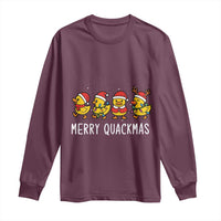 Funny Christmas Duck Long Sleeve Shirt Merry Quackmas Gift - Wonder Print Shop