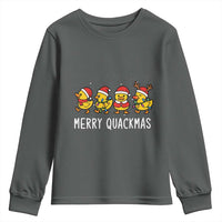 Funny Christmas Duck Youth Sweatshirt Merry Quackmas Gift - Wonder Print Shop